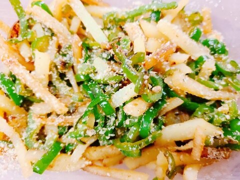 じゃがいもとピーマンのごま和え